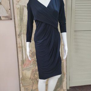 Dark Blue gathered Dress